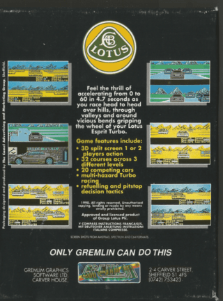 Lotus Esprit Turbo Challenge — обложка